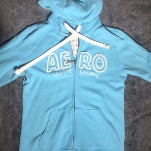 Blue Aeropostale sweater with hoodie
